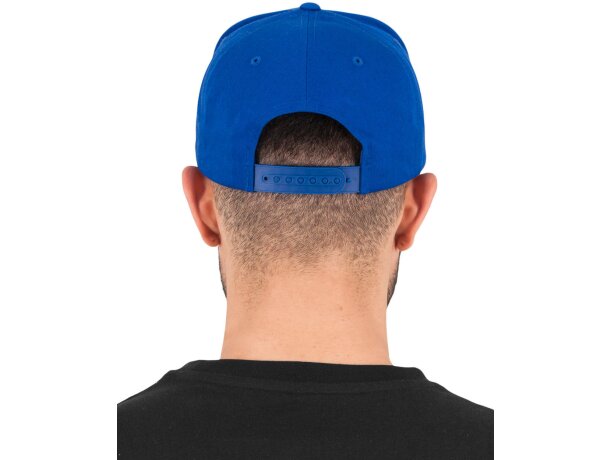 Gorra Snapback 5 paneles Azul royal detalle 10