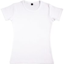 Camiseta de algodón orgánico de mujer 200 gr blanca Camiseta de algodón orgánico de mujer 200 gr blanca