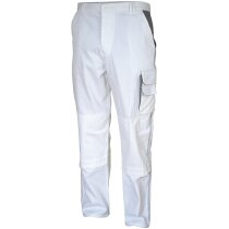 Pantalón de Trabajo contrastado blanco/negro Pantalón de Trabajo contrastado blanco/negro