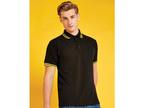 Polo unisex manga corta detalles en cuello y mangas 185 gr personalizado