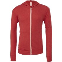 Sudadera Ligera Capucha Triblend Unisex grabada naranja