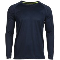 Camiseta manga larga tejido técnico unisex 135 gr azul marino Camiseta manga larga tejido técnico unisex 135 gr azul marino