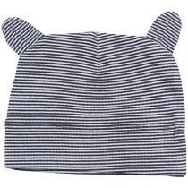 Gorro con orejitas algodón orgánico bebé rayas