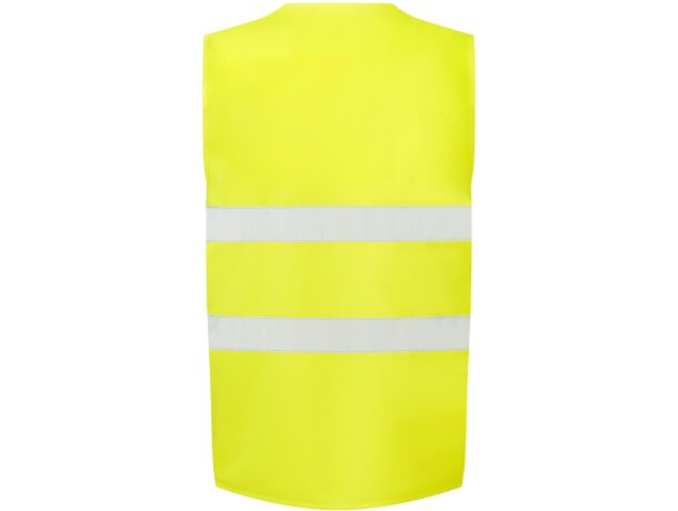 Chaleco Seguridad 2-bandas Amarillo fluorescente detalle 3