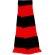 Bufanda básica a rayas rojo/negro