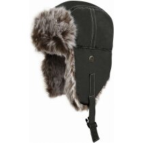 Gorro Sherpa alas ajustables poliéster negro