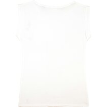 Camiseta de mujer manga enrollada blanca Camiseta de mujer manga enrollada blanca