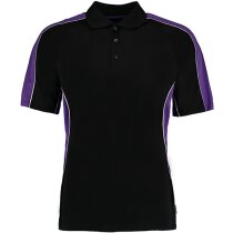 Polo técnico manga corta combinado 135 gr personalizado negro/morado