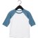 Camiseta bebé 3/4 Baseball Blanco/denim