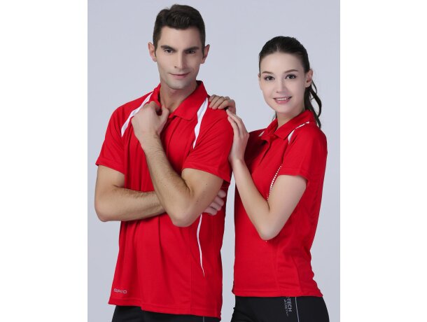 Polo de mujer combinado deportivo 135 gr merchandising