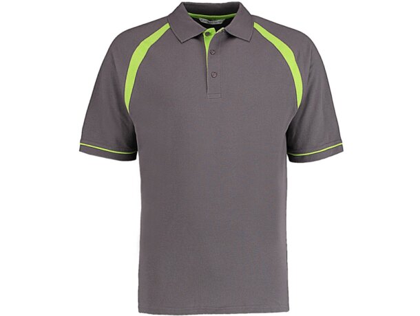 Polo de hombre tejido piqué 205 gr barato gris