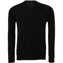 Sudadera ligera con cuello en V negra Sudadera ligera con cuello en V negra