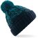 Gorro con pom pom coloreado Menta pastel/blanco