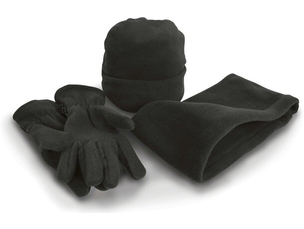 Set Ghatkesar polar baratas gorro bufanda guantes personalizadas Rojo detalle 1