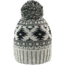 Gorro acabado de lana y colores decorados personalizado gris Gorro acabado de lana y colores decorados personalizado gris