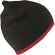 Gorro de punto en colores combinados personalizado negro y rojo