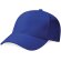 Gorra de algodón peinado grueso azul royal con logo