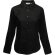 Camisa Oxford manga larga mujer  personalizada negra