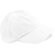 Gorra de algodón con cierre de hebilla y perfil bajo blanca