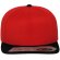 Gorra Snapback 6 panles ajustada Rojo/negro detalle 16