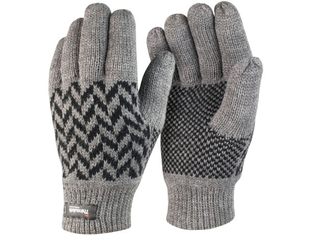 Guantes Thinsulate Navy Grey térmicos de punto fino unisex Marino/blanco detalle 1
