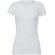 Camiseta larga de mujer con manga corta personalizada blanca