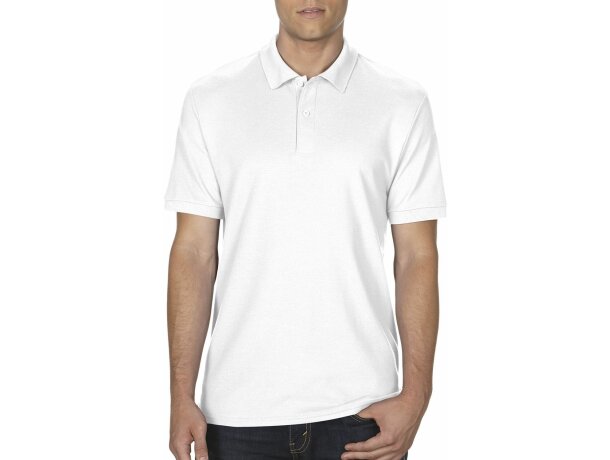 Polo manga corta tejido mixto unisex 205 gr blanco