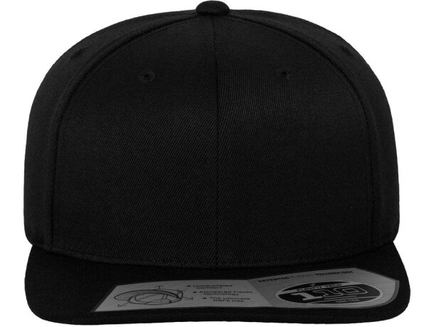 Gorra Snapback 6 panles ajustada Negro detalle 2