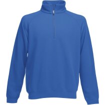 Sudadera con media cremallera de colores grabada azul royal Sudadera con media cremallera de colores grabada azul royal