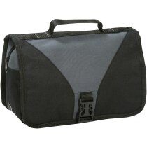Neceser de poliéster con asa de mano y bolsillos interiores personalizado gris Neceser de poliéster con asa de mano y bolsillos interiores personalizado gris