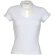 Camiseta de mujer escotada con cuello mandarín blanca