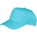 Gorra de poliester modelo sencillo con 5 paneles azul claro