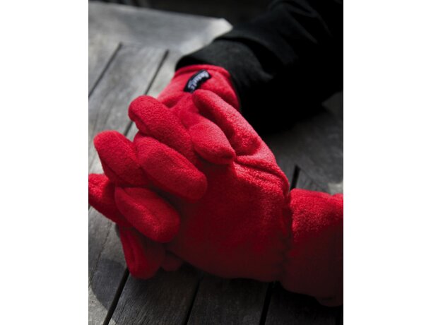 Guantes de tejido polar 200 gr Rojo detalle 1