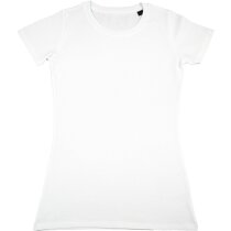 Camiseta de mujer en algodón orgánico 155 gr blanca