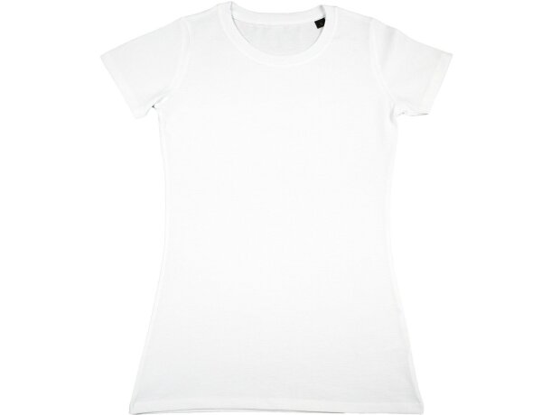 Camiseta de mujer en algodón orgánico 155 gr con logo