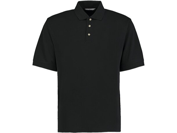 Polo de manga corta tejido mixto unisex 220 gr personalizado negro Polo de manga corta tejido mixto unisex 220 gr personalizado negro