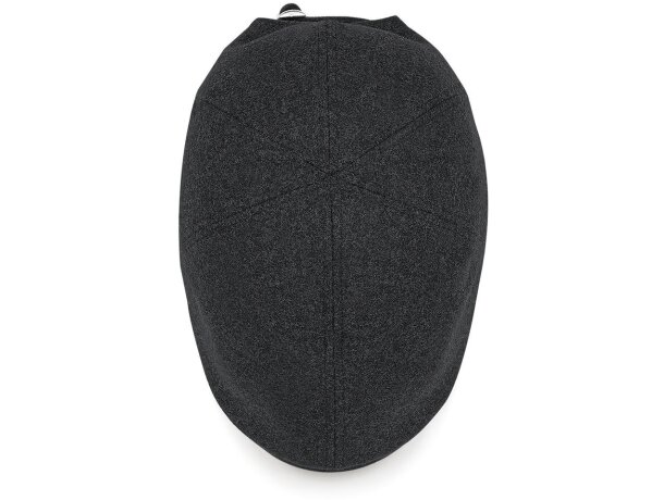 Boina de lana con hebilla Melton Wool Carbon marl  detalle 2