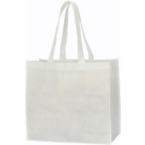 Bolsa de la compra color liso blanca personalizada