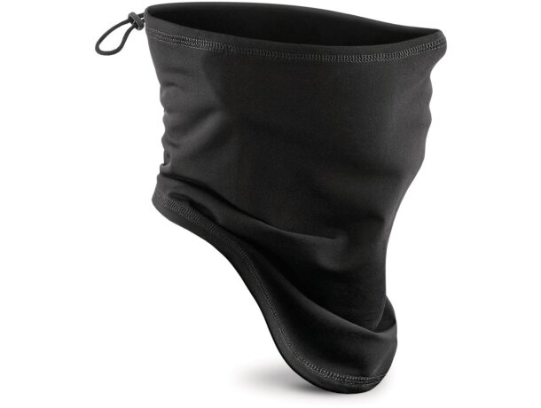 Braga cuello Softshell junior negra resistente viento secado rápido Negro detalle 2