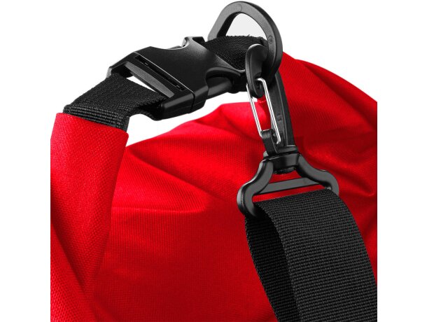 Mochila impermeable tubo Rojo detalle 2