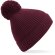 Gorro de invierno impresa dobladillo unisex elastano Borgoña