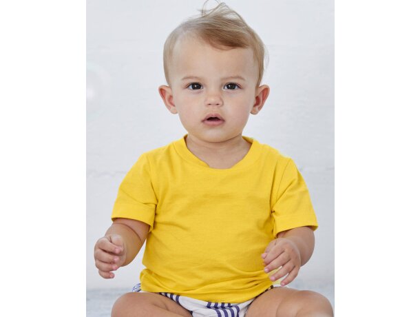 Camiseta Baby manga corta Amarillo detalle 3
