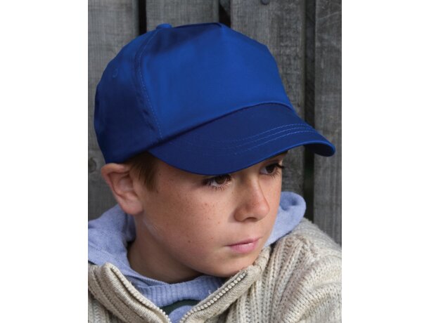 Gorra modelo baseball infantil de algodón Azul royal detalle 1