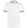 Polo unisex manga corta detalles en cuello y mangas 185 gr personalizado blanco y negro