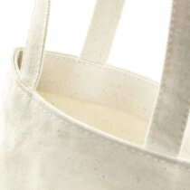 Bolsa de algodón con asas para 1 botella natural Bolsa de algodón con asas para 1 botella natural