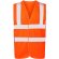 Chaleco reflectante Cheran naranja con bandas y cierre frontal