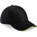 Gorra de 6 paneles ecológica Negro/verde lima