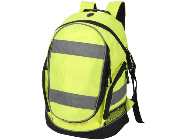 Mochila infantil con logo de nylon alta visibilidad cómoda y ligera personalizado amarillo de alta visibilidad/negro