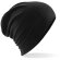 Gorro de algodón Slouch Beanie Negro