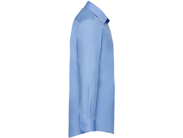 Camisa Popelina manga larga hombre Azul medio detalle 5